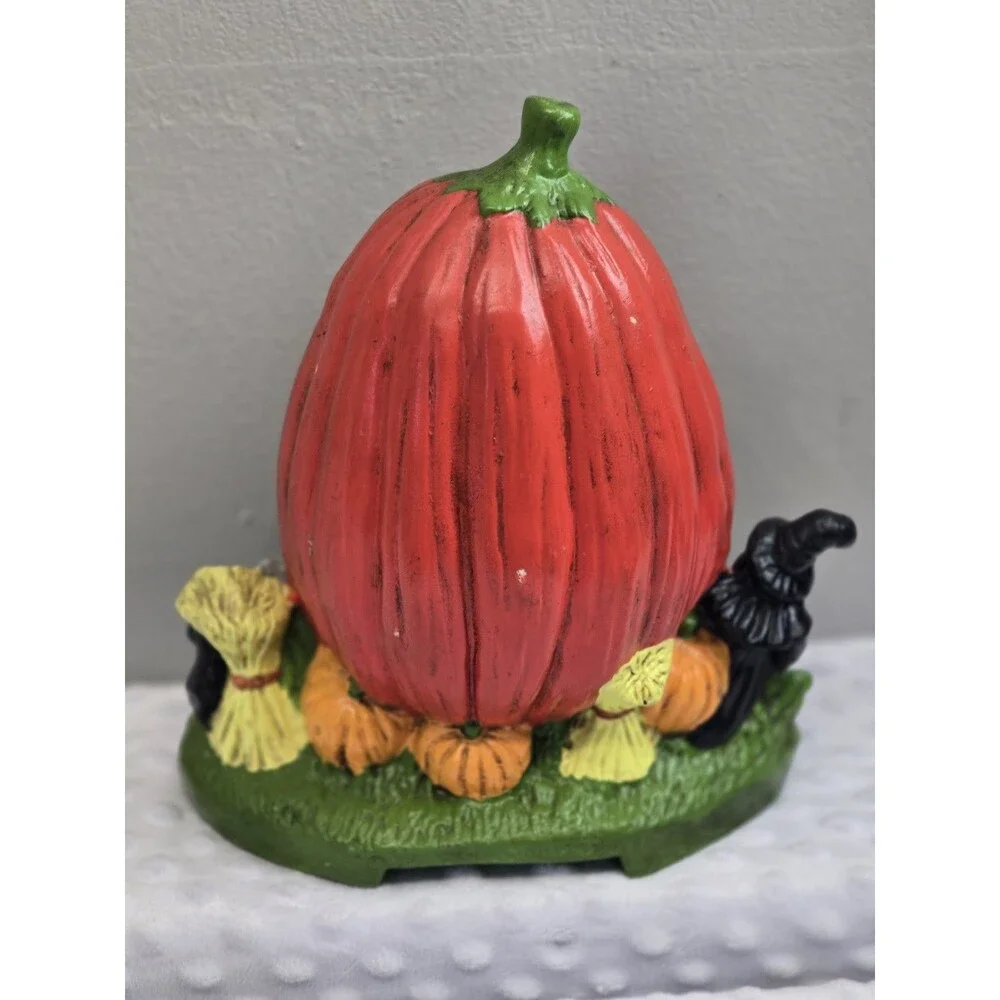 Vintage Halloween Handpainted Ceramic Witch 's  Pumpkin House Modern Lightcraft